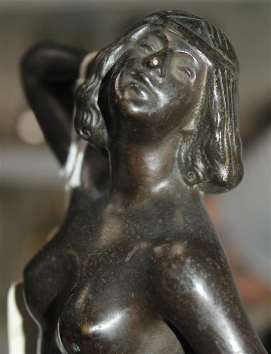 Otto Schmidt Hofer (1873-1925). A patinated bronze figure of a standing nude woman, 15.5in.